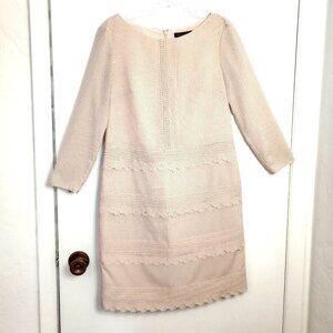 Banana Republic Blush Pink Polka Dot Tiered Dress